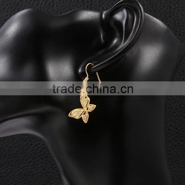 2015 LEKANI Big Butterfly Golden Earring Designs for Women photo-6