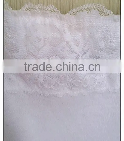 Simple Girl's Knitting Wear White Lace Lined 100%Cotton Tank Top photo-2