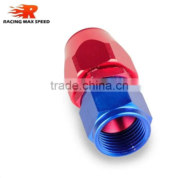 Aluminum Oil Cooler Fitting Straight Swivel Hose Ends Adapter Blue and Red 40-001-08 photo-5