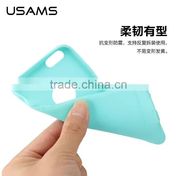 Original USAMS Soft TPU Full Rubber Back Case With Dust Plug for IPhone 6Plus 6s Plus 5.5 Inch MT-5742 photo-3
