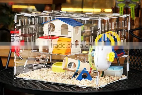 Fancy Acrylic Hamster Cage Cute Hamster House and Box Acrylic Pets Box and Carriers Quality Choice photo-6