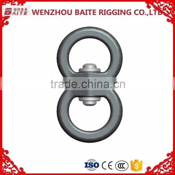 2016 Hot Sale China Supplier Stainless Steel Colorful Double Metal Snap Swivel Hook,Silver Sailboat Double Round Eye photo-2