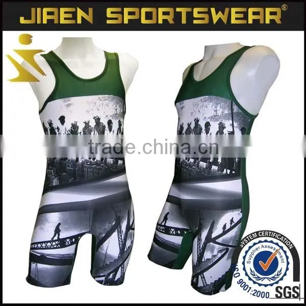 China Cheap Wrestling Singlets for Mens Wholesale Custom Breathable Sublimated Wrestling Singlets