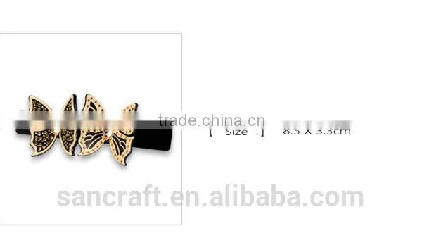 Latest Fashion Jewelry Hair Band Clasp Crystal Black Butterfly Hair Jewelry photo-3
