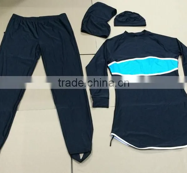 Muslim Women Swimwear Beach Kaftan Plain Jogging Suits photo-3