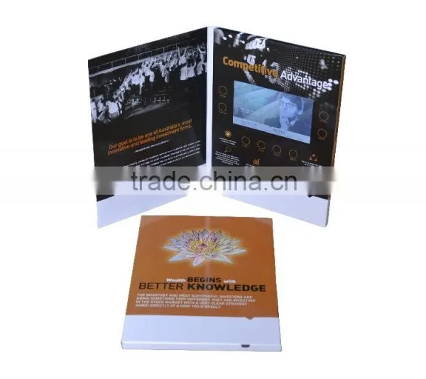 Customized Printing LCD Video Business Card 4.3inch Video Brochure photo-4