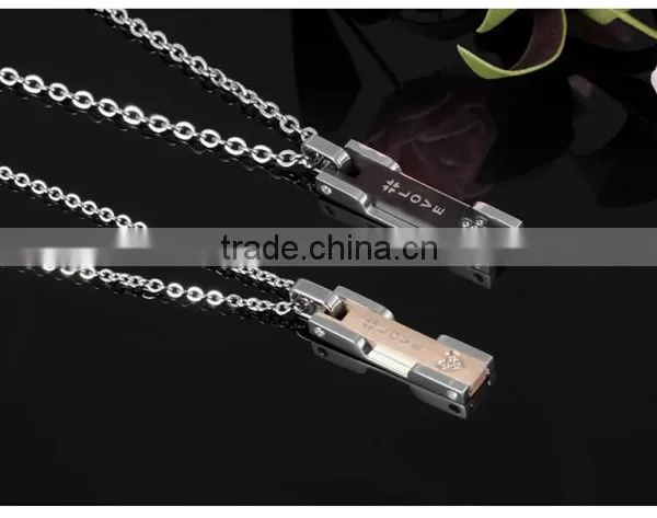 Black Plated Jewellery 316L Stainless Steel Inlaid Zircon Pendant Man photo-4