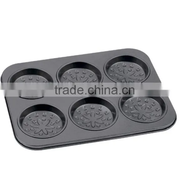 FDA, LFGB Approved Carbon Steel Non-stick Cake Pans of Muffin Pan With 6 Cups photo-3