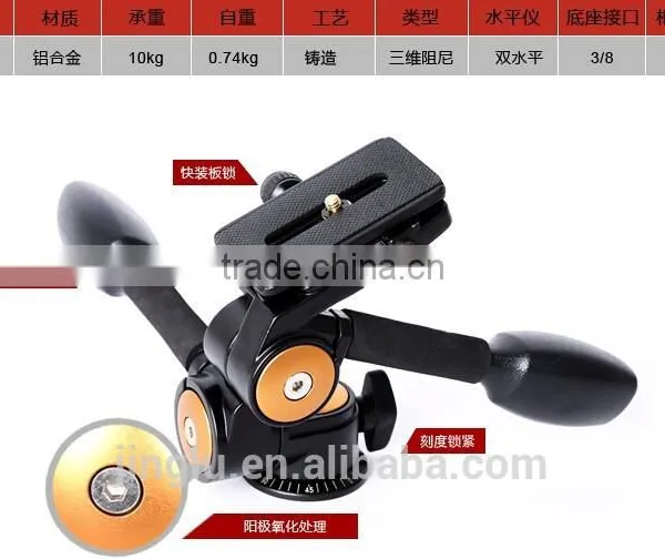 Q-80 Two-way Pan Head With Fast Mounting Plate,Professional Tripod&Monopod Heads photo-6
