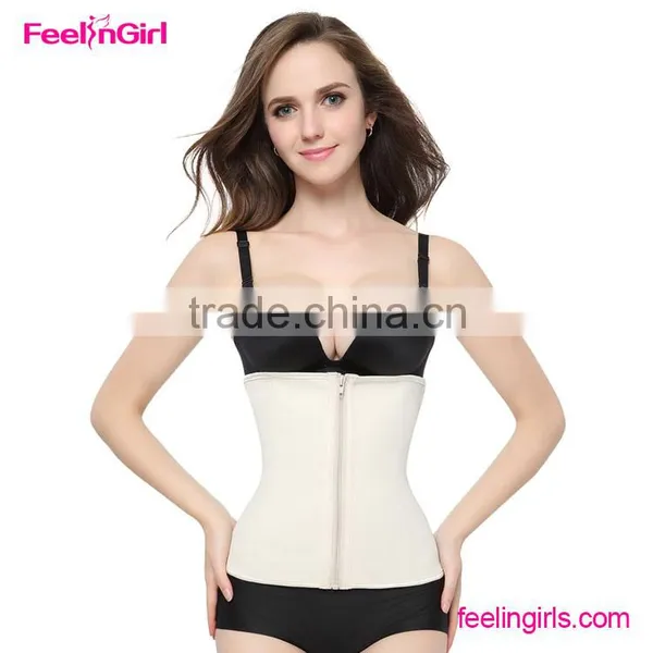 Wholesale Beige Clip And Zip Waist Cincher Corsets photo-2
