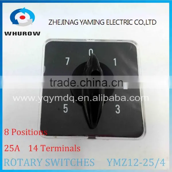 Rotary Switch YMZ12-25/4 Changeover Cam Combination Switch 4 Poles 8 Positions 14 Terminals 25A Ui 690V Sliver Point Contacts photo-5
