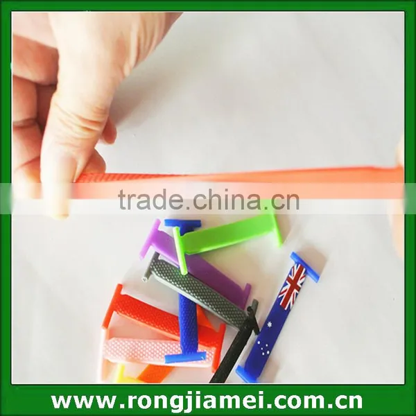 Wholesale Top Selling Colorful Silicone Shoelaces in Flat for Holiday photo-6