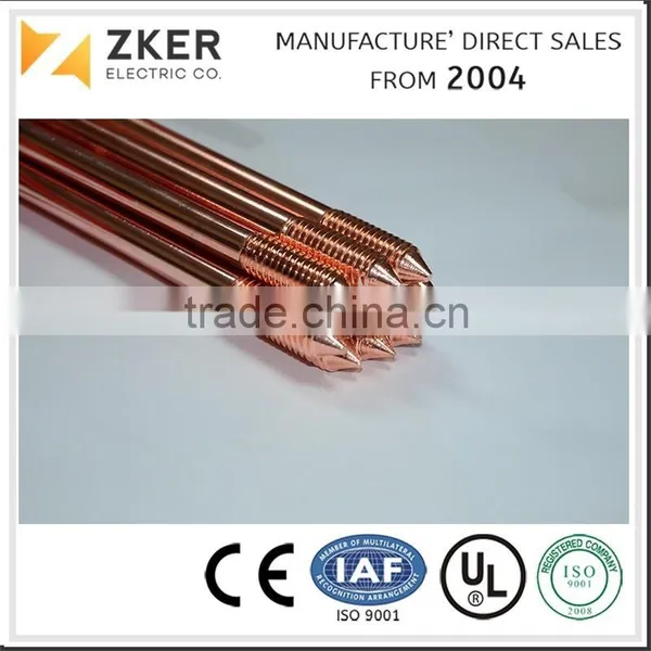 Copper Earth Rod / Copper Clad Stel Ground Rod photo-2
