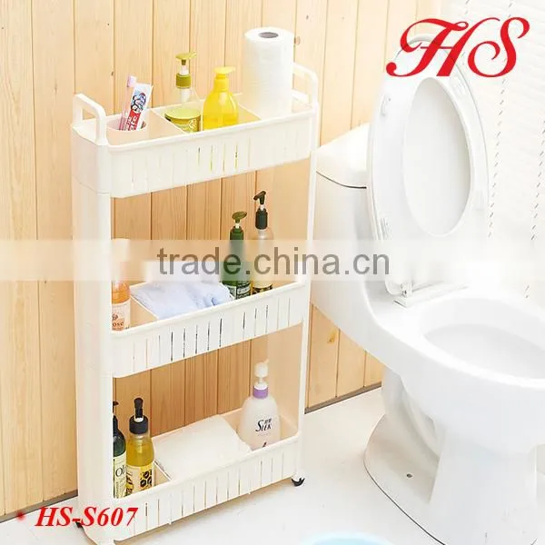 Handles for 3 Layers Plastic Cracks Shelf Bathroom Storage Rack Shelves