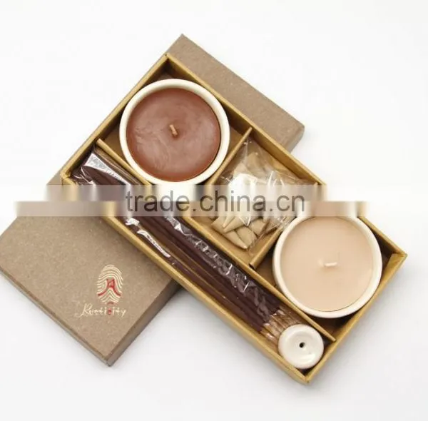 Air Fresheners Scented Candle Set With Ceramic Bowl photo-3
