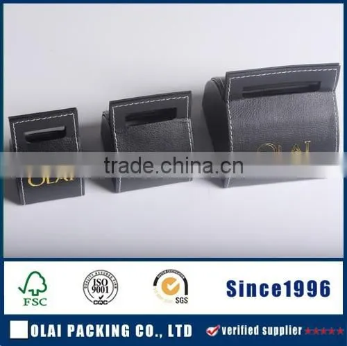 Unique Design pu Leather Ring Box,black Ring Box photo-4