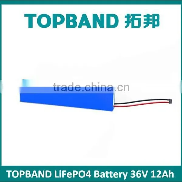 Hot Sale!!! TOPBAND LLthium Iron Phosphate Lifepo4 36volt 12 Amps Battery Pack