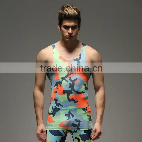 High Quality Running Tank Top, Men Compression Tank Top photo-4