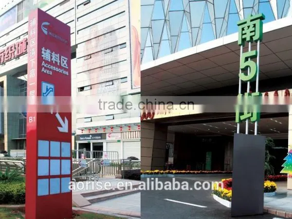 Metal Exterior Way Finding Pylon Sign,street Direction Information Guidepost photo-5