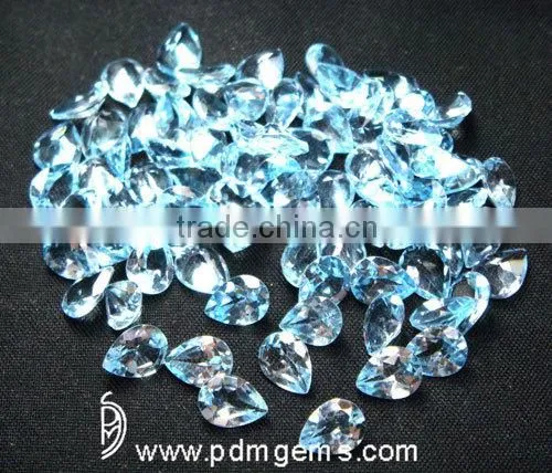Sky Blue Topaz Semi Precious Gemstone Pear Cut Lot For Gold Bracelets From Manufacturer photo-2