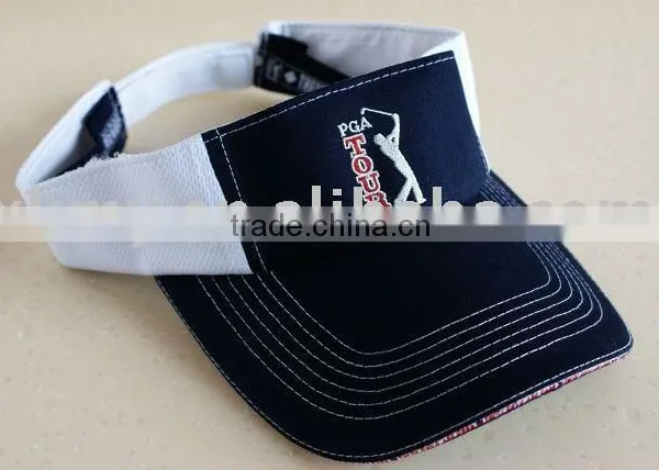 100% Cotton Twill 108X58/21X21 Sun Visor With Adjustable Band