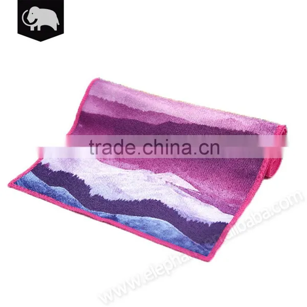 Sport Gym Travel Colourful Printed Microfiber Recyclable Yoga Hand Towel for Yogi