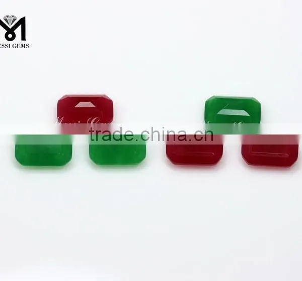Colorful Faceted Loose Gemstone Octagon 13 x 18 Jade Quatz photo-3
