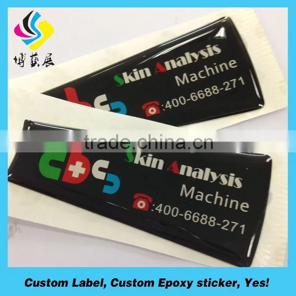 Full Color Printed Substrate,3D Look Epoxy Resin Domed Labels and Crystal Stickers photo-2