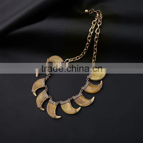 Cheap Wholesale Jewelry 2016 Latest Design Resin Pendant Necklace Multiple Pendants Necklace photo-4