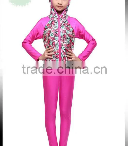 Girl Muslim Swimwear Child Swimsuit Islamic Swimwear For Kids Islamic Clothing One Piece photo-4