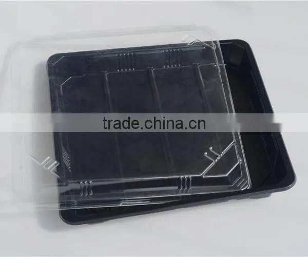 SM1-3114Black Disposable Rectangular Food Tray With Lid photo-2
