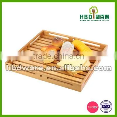 High Quality Wood Bamboo Bread Serving Tray photo-3
