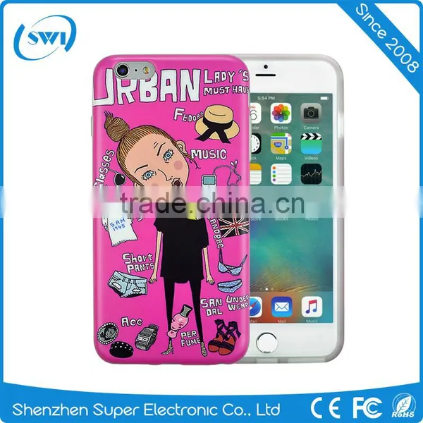 Fashion Girl Pattern Phone Case Cover for Iphone 6 Plus photo-3