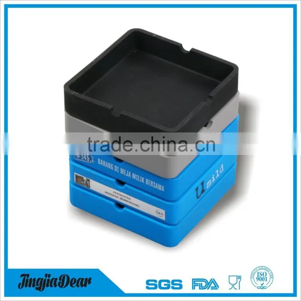 Hot Sale Smokeless Silicone Ashtray , Heat Resistant Square Silicone Ashtray photo-6