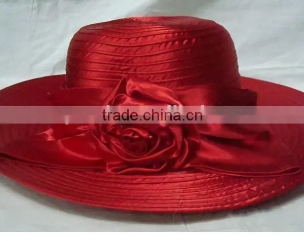 Woman White Satin Church Hats photo-5
