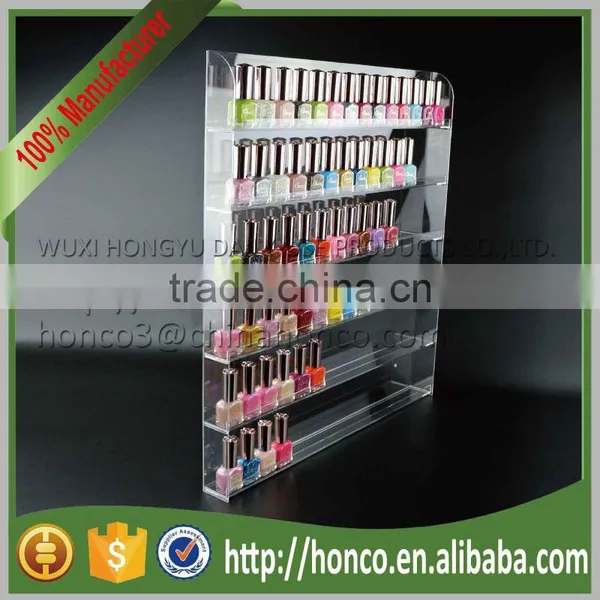 6 Tiers Wall Hanging Nail Polish Cosmetics Use Acrylic Display Rack,Clear Colour photo-4