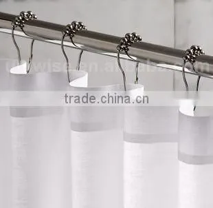 Shower Curtain Hooks Rings,Polished Chrome Metal Bathroom Shower Curtain Hooks photo-2