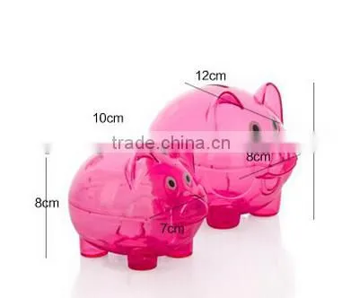 Transparent Money Box, Saving Box, Plastic Pig Shape Piggy Bank photo-4