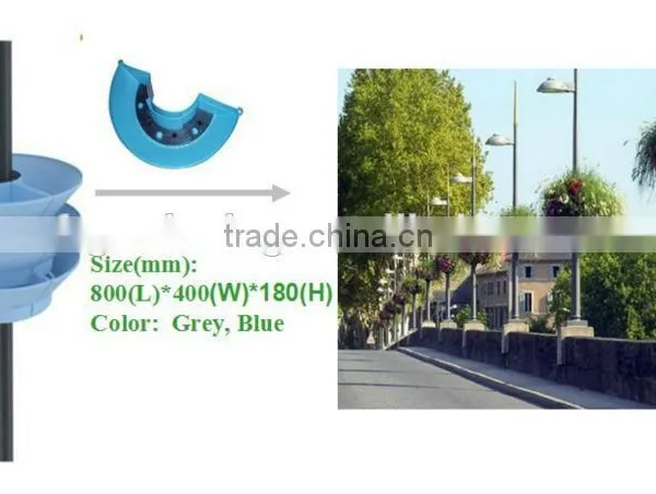 Plastic Flower Pots for Lamp Pole Greening Pots , Planters for Light Pole Decoration Planter photo-5