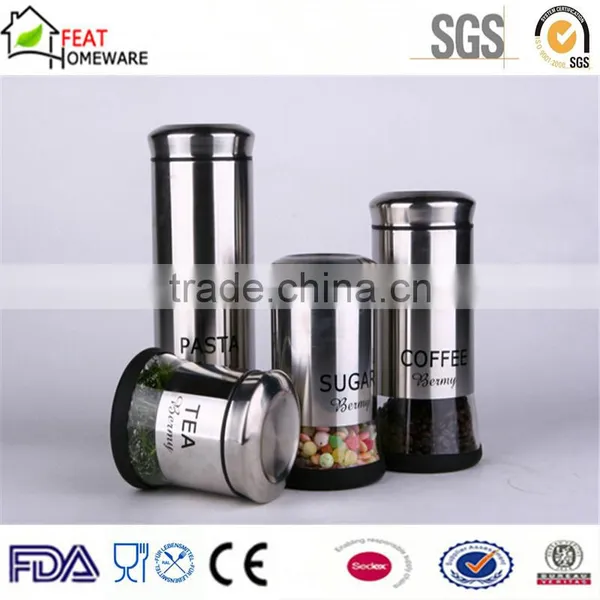Storage Bottle Can Glass Coffee Tea Sugar Canister Jar photo-3