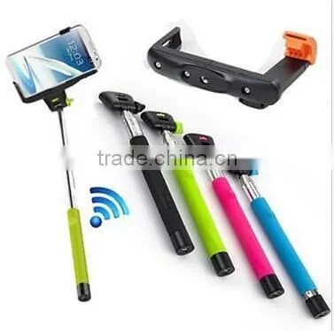 Extendable Mobile Phone Selfie Handheld Stick Monopod With Adjustable Phone Holder and Bluetooth Wireless Remote Shutte
