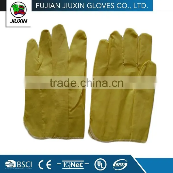JX68A113 Industrial Non Slip Full PVC Impregnated Gloves Green Palm photo-3