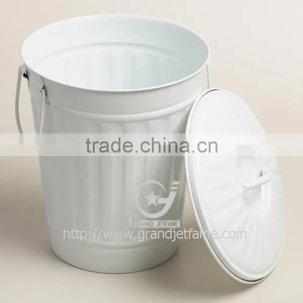 New Design Metal Garbage Can Galvanized Steel Metal Garbage Can photo-3