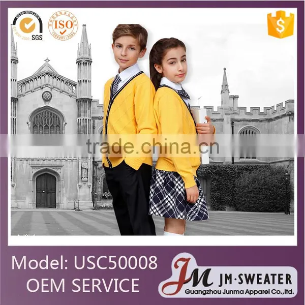 Cheap Price Pure Color Knitted School Uniform Manufacturers