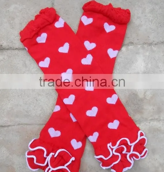 Wholesale Cute Valentine's Day Hearts Knitted Leg Warmers 100% Cotton Baby Leg Warmers photo-6