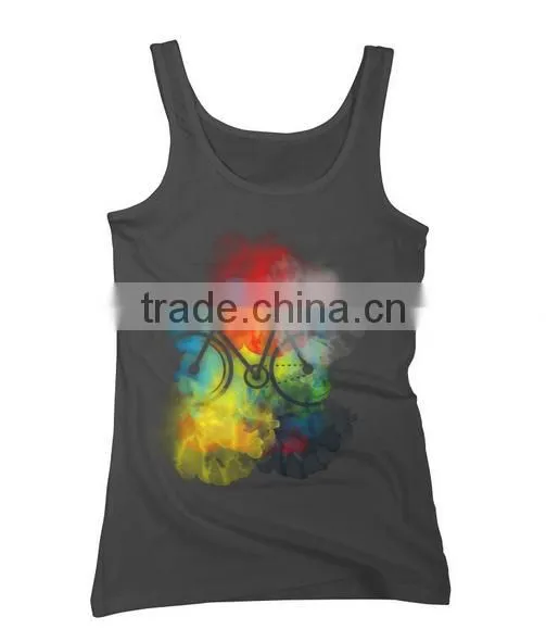 China Custom Printing 100 Cotton Womens Tank Top Loose,wholesale High Visibility Tank Top photo-2