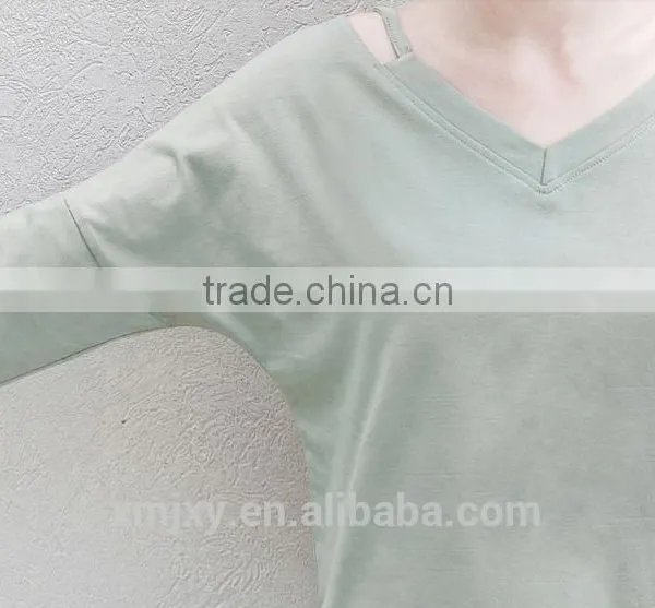 Wholesales Fashion T-shirt Long Sleeve Comfortable Designs for Ladies photo-4