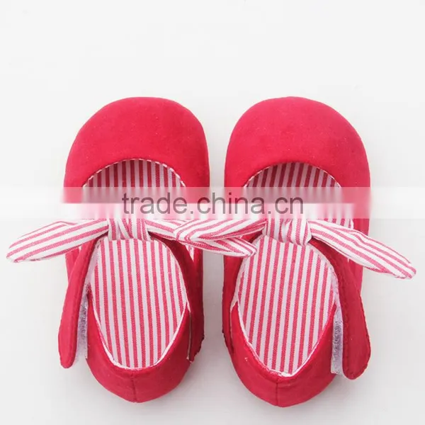 Girls Dance Red Faux Soft Leather Baby Shoes photo-4