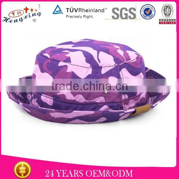 Adjustable New Arrival Bucket Hat For Spring/Purple Camo Bucket Hat photo-2