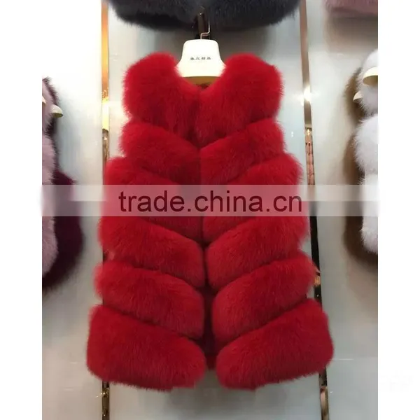 2015 Fashion Color Fox Fur Vest Wholesale Fur Clothing Fur Coat for Women photo-3